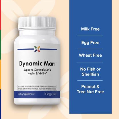 Stop Aging Now - Dynamic Man - Complex Supplement - 30 Vegetarian Capsules - Maple Wellness Supplements
