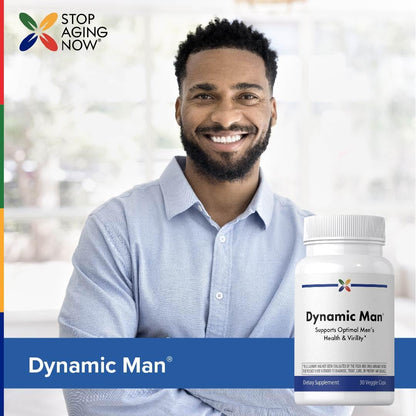Stop Aging Now - Dynamic Man - Complex Supplement - 30 Vegetarian Capsules - Maple Wellness Supplements