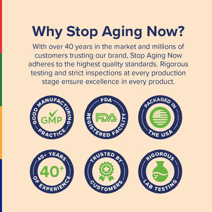 Stop Aging Now - Dynamic Man - Complex Supplement - 30 Vegetarian Capsules - Maple Wellness Supplements
