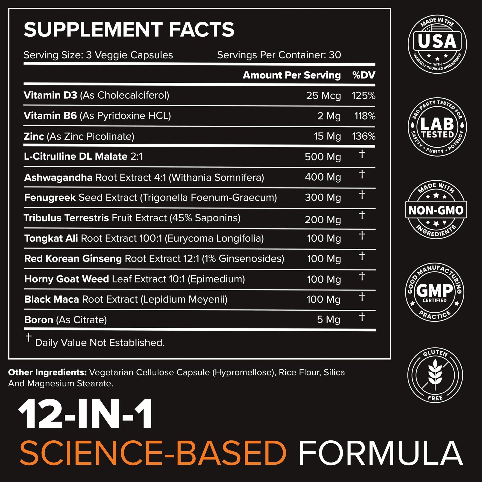 STRIVLABS Peak Potential 12-in-1 Support for Men – Fenugreek, Ashwagandha & Tongkat Ali – Natural Strength - Maple Wellness Supplements
