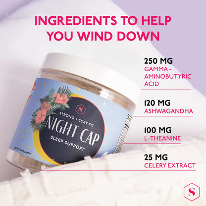 Strong + Sexy Fit Night Cap Sleep Support, Supplement to Help You Fall Asleep Faster - Maple Wellness Supplements