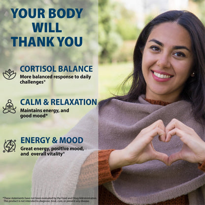 StrongVit Cortisol Supplements for Women and Men with Magnesium, Ashwagandha & L-Theanine. High Cortisol Reducer, Manager, Detox, - Maple Wellness Supplements