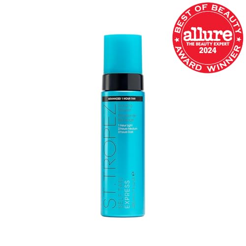St.Tropez Light/Medium/Dark 1-3 hr Express Mousse for a Streak-Free, Natural Sunless Tan with Fast Application and Flawless Results, Cruelty-Free & Vegan, 6.7 fl oz - Maple Wellness Supplements