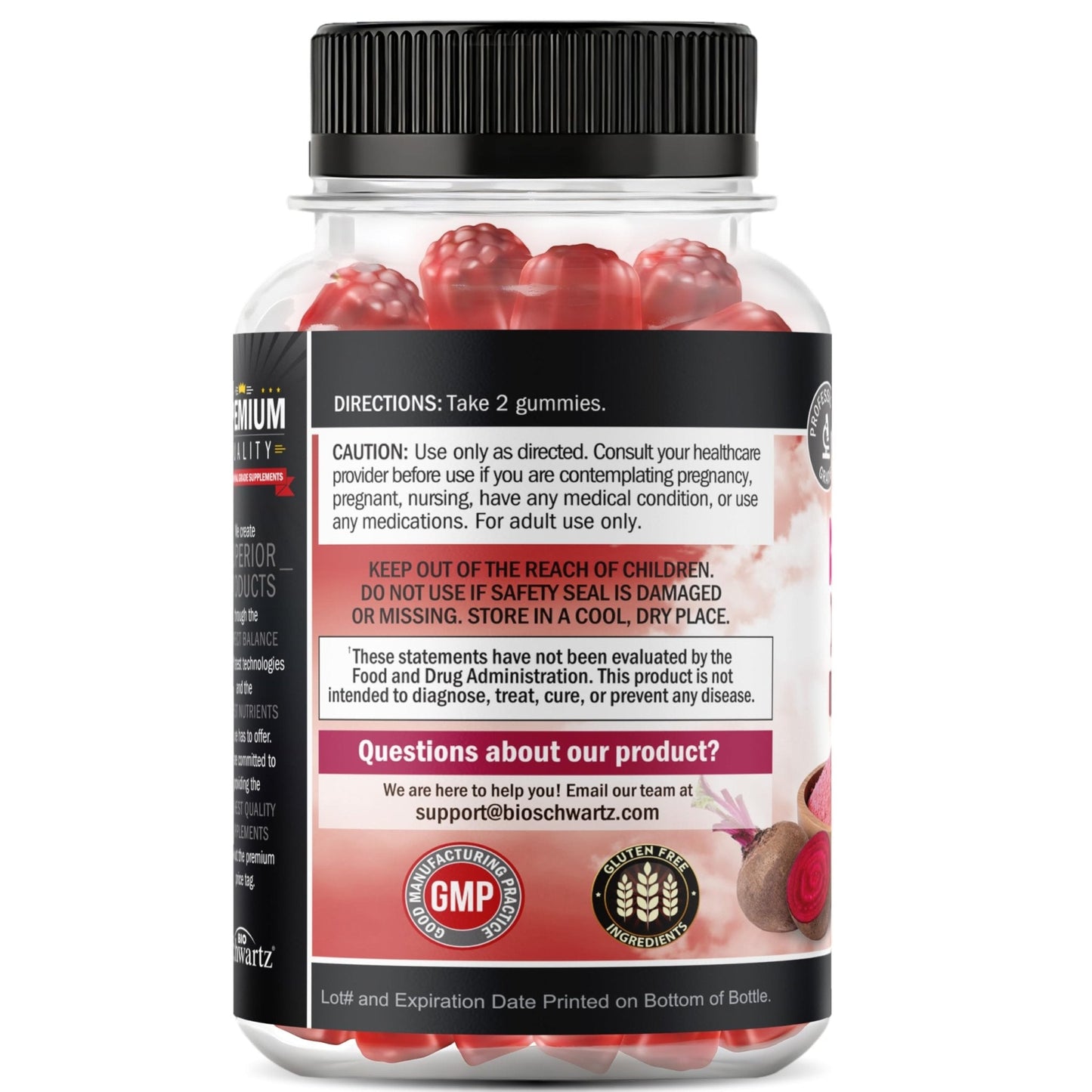 Sugar Free Beet Root Gummies - Nitric Oxide Gummies Infused with Coconut Oil for Highest Absorption - Supports Energy & Whole Body Health - Maple Wellness Supplements