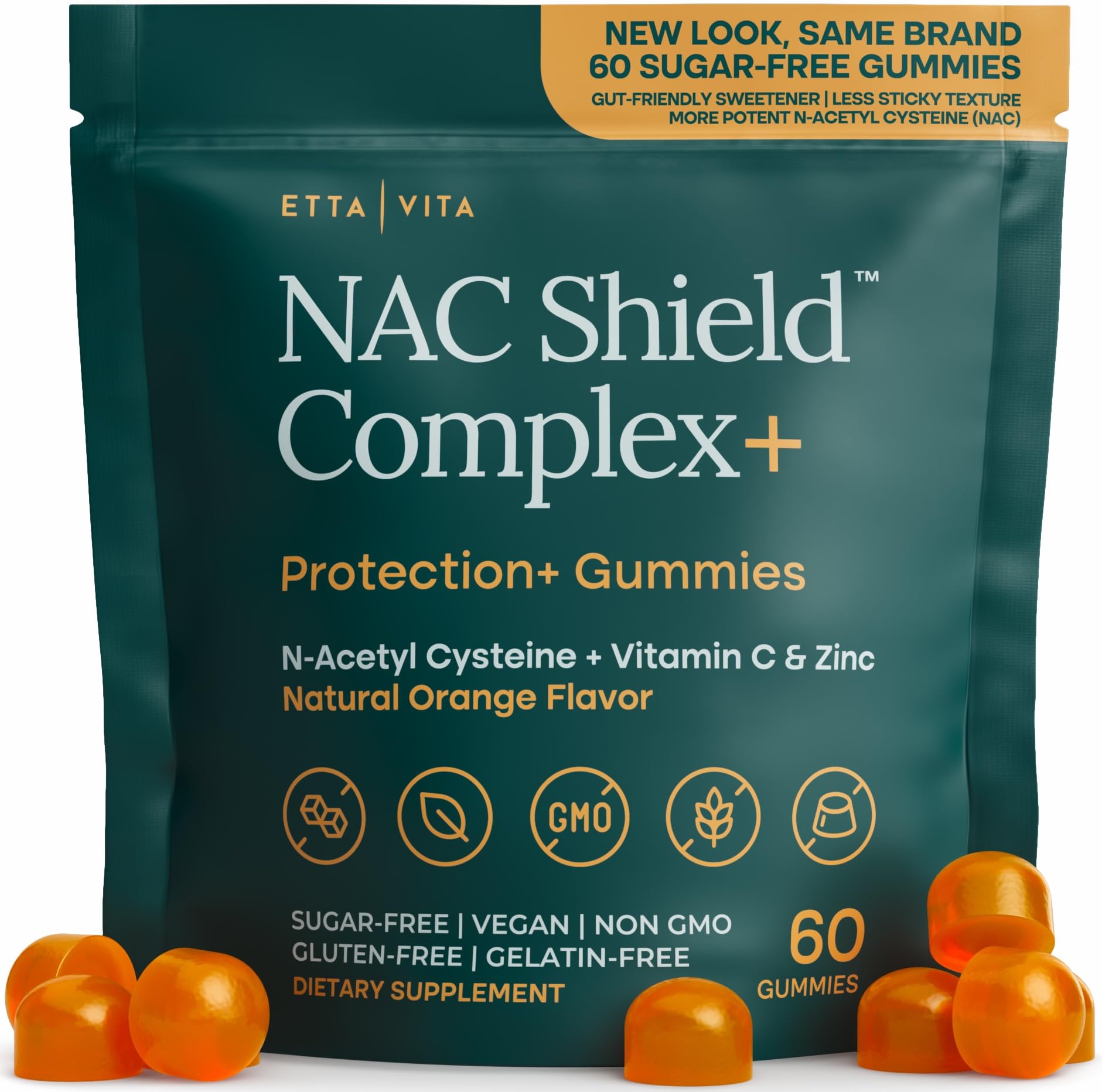 Sugar-Free NAC Gummies (Immune Support Complex) N-Acetyl Cysteine, Vitamin C & Zinc - Supports Respiratory Health, Liver Detox & Cleanse, Kidney Function, NAC Supplement for Kids and Adults - Vegan - Maple Wellness Supplements