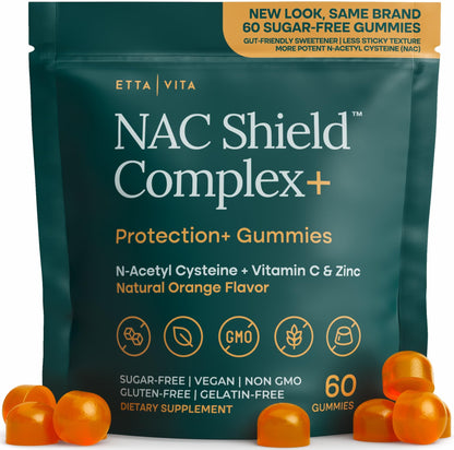 Sugar-Free NAC Gummies (Immune Support Complex) N-Acetyl Cysteine, Vitamin C & Zinc - Supports Respiratory Health, Liver Detox & Cleanse, Kidney Function, NAC Supplement for Kids and Adults - Vegan - Maple Wellness Supplements