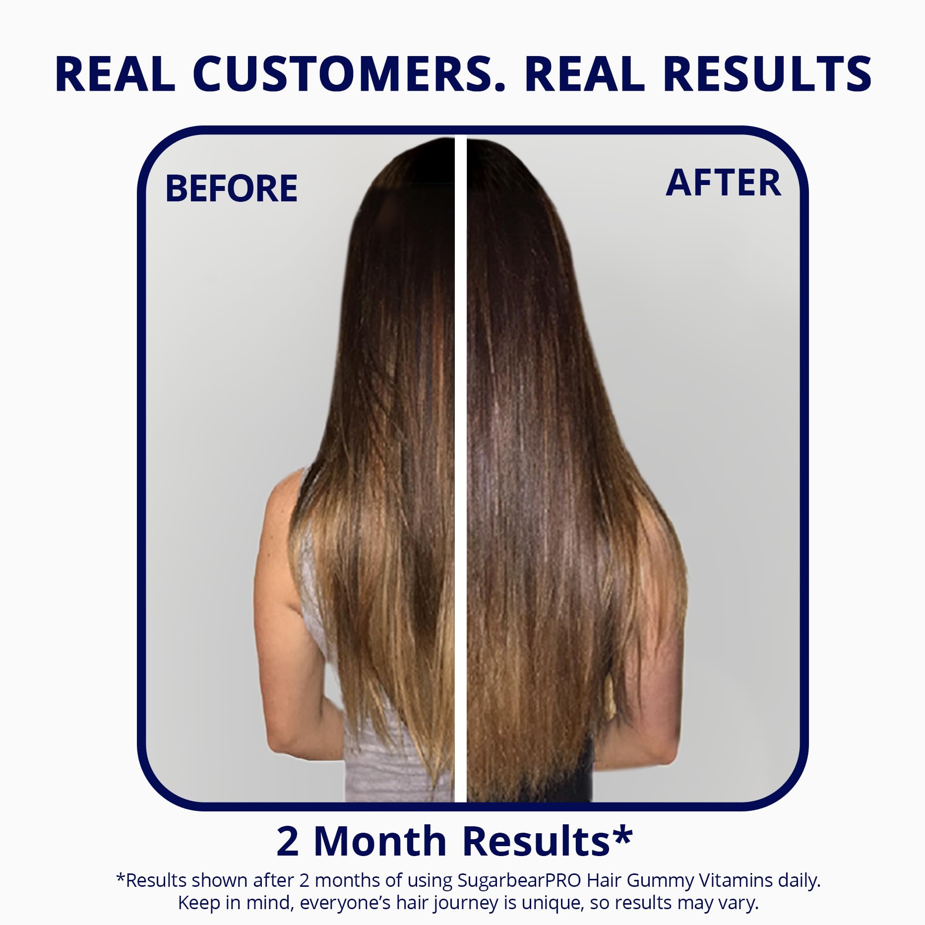 Sugarbear Hair Vitamin Gummy 2 Month Supply Extra Strength Biotin 6000mcg, Growth for Men & Women, Vegan Vitamin B12, MSM, Inositol, Omega 3, Elderberry, Certified Kosher, Halal, Cruelty-Free - Maple Wellness Supplements
