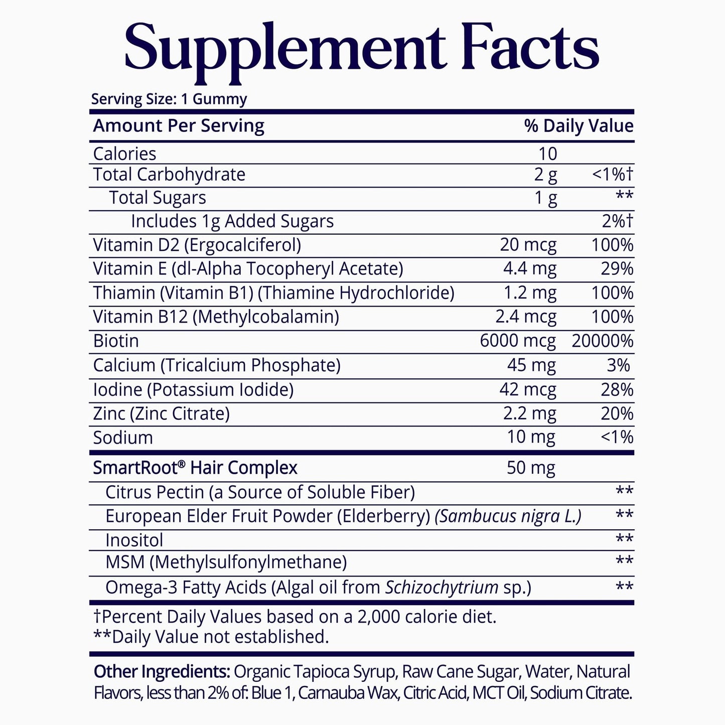 Sugarbear Hair Vitamin Gummy 2 Month Supply Extra Strength Biotin 6000mcg, Growth for Men & Women, Vegan Vitamin B12, MSM, Inositol, Omega 3, Elderberry, Certified Kosher, Halal, Cruelty-Free - Maple Wellness Supplements