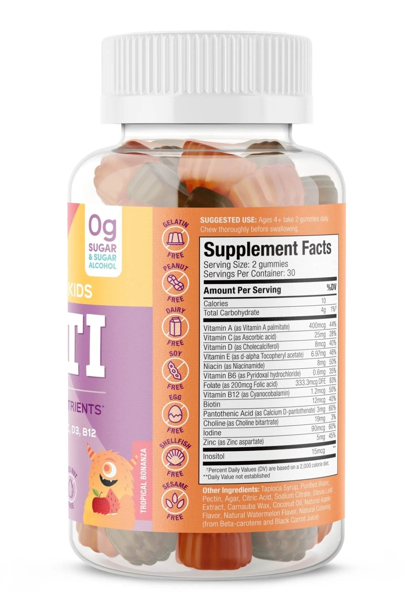 SUKU The Complete Kids Multivitamin Gummies – Vitamins A, C, D, E, B6, B12, Folate & Zinc – Immune Support - Maple Wellness Supplements