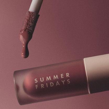 Summer Fridays Dream Lip Oil - Hydrating Tinted Lip Gloss Oil - Non-Sticky Formula with Skincare Benefits for Long-Lasting Softness + Shine - Effortless Beauty Gifts - Soft Mauve (0.15 Oz) - Maple Wellness Supplements