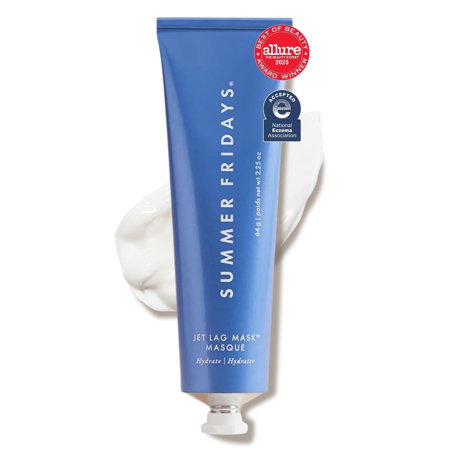 Summer Fridays Jet Lag Mask - Hydrating Face Moisturizer + Mask - Enriched with Hyaluronic Acid, Niacinamide, Glycerin + Antioxidants Helps Nourish Skin for a Renewed + Radiant Complexion (2.25 Oz) - Maple Wellness Supplements