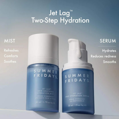 Summer Fridays Jet Lag Skin Soothing Hydration Face Mist - Ultra-Fine Facial Spray & Hydrating Mist to Comfort, Soothe & Help Provide Protective Moisture Barrier Support for Glowing Skin (1.7 Fl Oz) - Maple Wellness Supplements