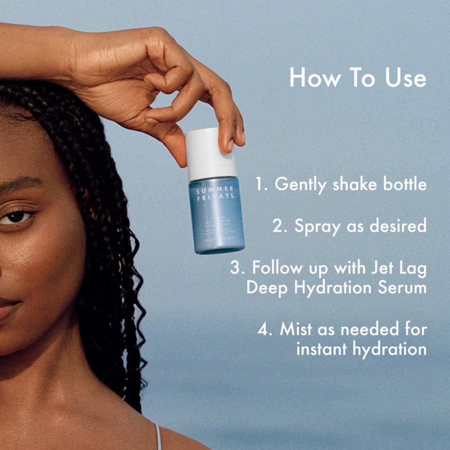 Summer Fridays Jet Lag Skin Soothing Hydration Face Mist - Ultra-Fine Facial Spray & Hydrating Mist to Comfort, Soothe & Help Provide Protective Moisture Barrier Support for Glowing Skin (1.7 Fl Oz) - Maple Wellness Supplements