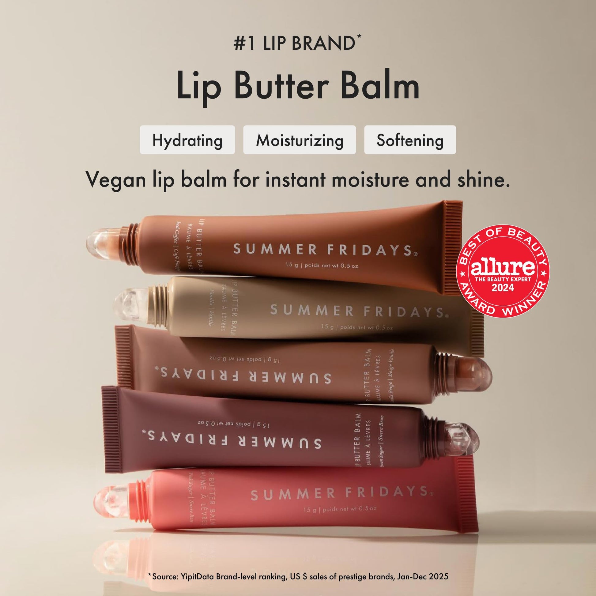Summer Fridays Lip Butter Balm - Conditioning Lip Mask and Lip Balm for Instant Moisture, Shine and Hydration - Sheer-Tinted, Soothing Lip Care - Vanilla (.5 Oz) - Maple Wellness Supplements