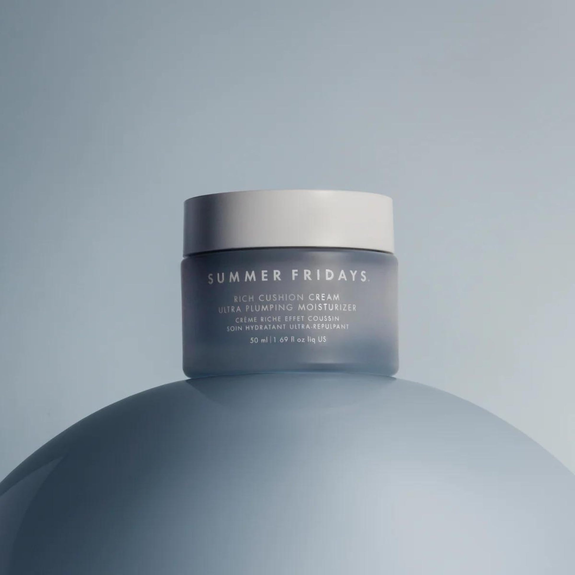 Summer Fridays Rich Cushion Face Cream - Ultra Plumping Barrier Repair Cream + Makeup Primer - Infuses Skin with Rich Hydration from Glycerin + Squalane - Non-Comedogenic + Fragrance-Free (1.69 Oz) - Maple Wellness Supplements