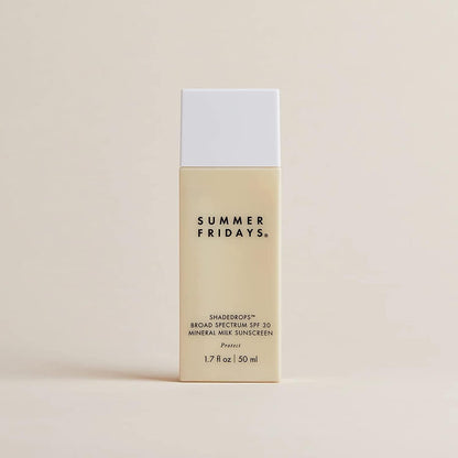 Summer Fridays ShadeDrops Broad Spectrum SPF 30 - Daily Tinted Sunscreen for Face - Lightweight, Hydrating Milky Mineral Sunscreen with Zinc Oxide - Essential Sun Care Gifts (1.7 Fl Oz) - Maple Wellness Supplements