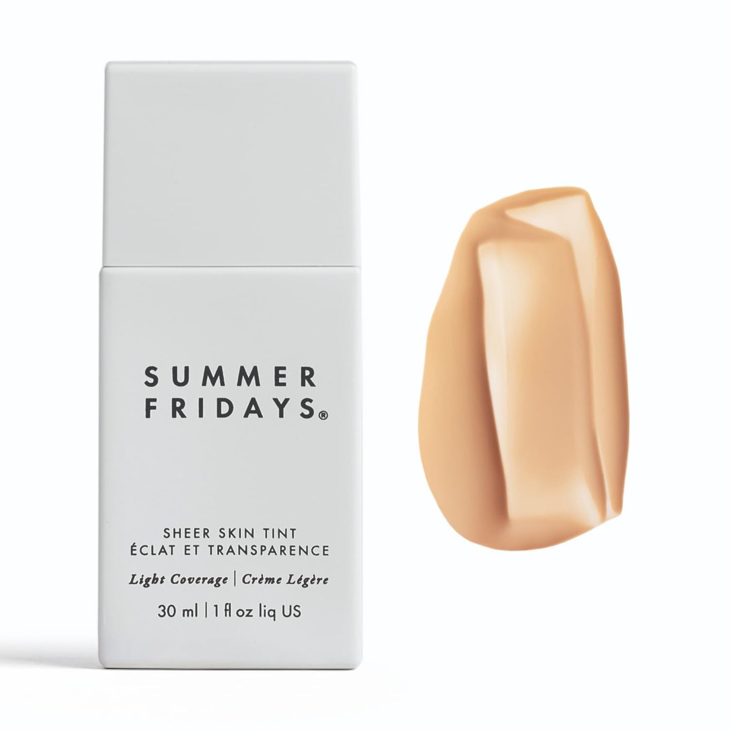 Summer Fridays Sheer Skin Tint - Skin Tint with Hyaluronic Acid - Helps Diminish Uneven Skin Tone - Sheer to Light Coverage - Shade 2 - Light with Cool Undertones (1 Fl Oz) - Maple Wellness Supplements