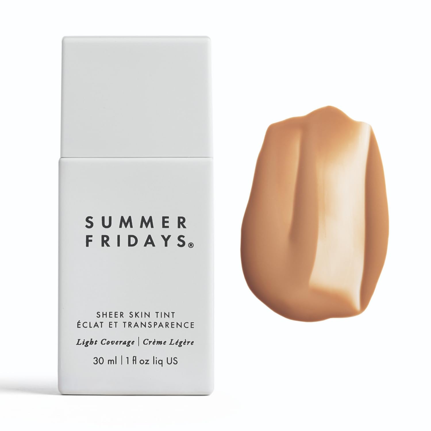 Summer Fridays Sheer Skin Tint - Skin Tint with Hyaluronic Acid - Helps Diminish Uneven Skin Tone - Sheer to Light Coverage - Shade 5 - Medium with Warm Neutral Undertones (1 Fl Oz) - Maple Wellness Supplements