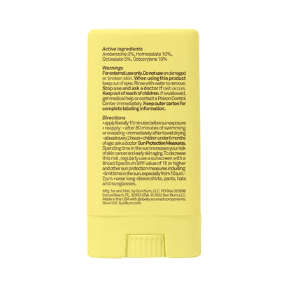 Sun Bum Kids SPF 50 Clear Face Stick Sunscreen - Wet or Dry Skin Application Broad Spectrum Sunscreen with Vitamin E - Maple Wellness Supplements