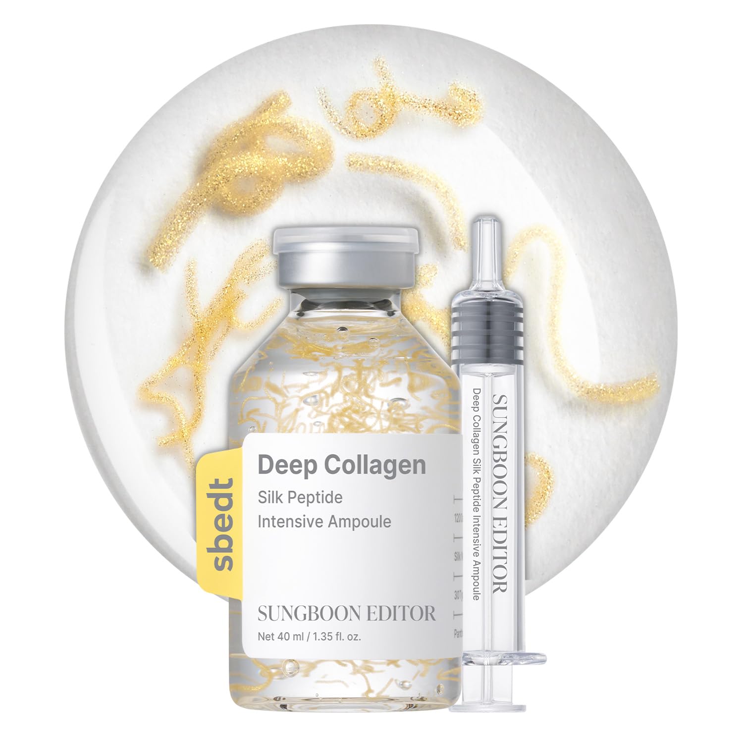 SUNGBOON EDITOR Glow Intensive Silk Peptide Ampoule, Copper Peptides Serum for Face with Collagen & Multi Peptides - Maple Wellness Supplements