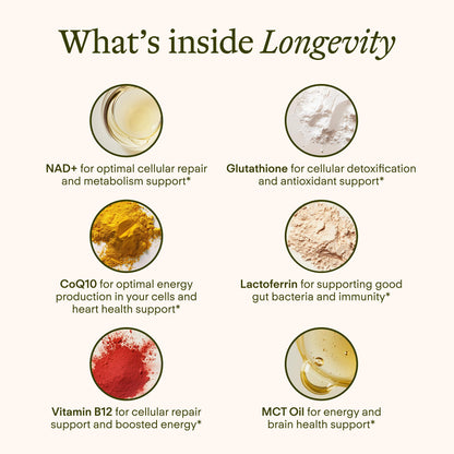 Sunny Within Longevity – Liposomal NAD+ Glutathione Supplement w/Liquid NAD+, CoQ10, B12, MCT & Avocado Oil – Cellular Health, Energy, Brain, Gut & Heart Support* – Watermelon Lime – 30 Pouches - Maple Wellness Supplements
