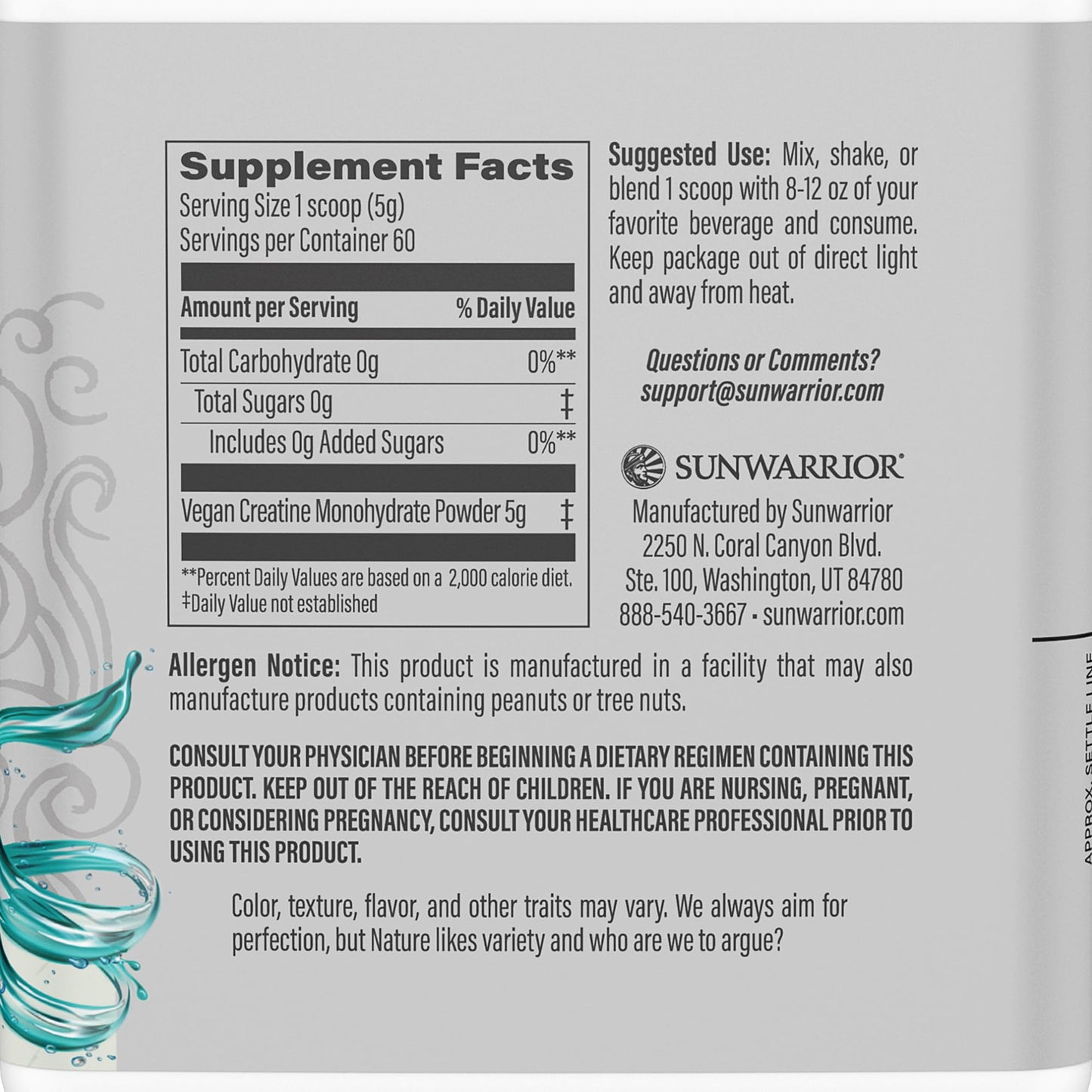 Sunwarrior, Active Creatine, 10.58 Ounce - Maple Wellness Supplements