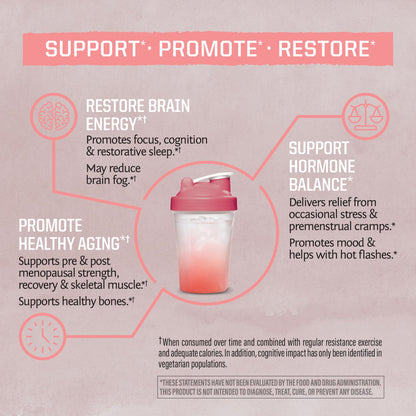 Sunwarrior Creatine for Women Monohydrate Powder Micronized Pre Workout Recovery Supplement Support Muscle Building Strength Training Cognition | Vegan and Easily Mixes 50 Servings, Raspberry Lemonade - Maple Wellness Supplements