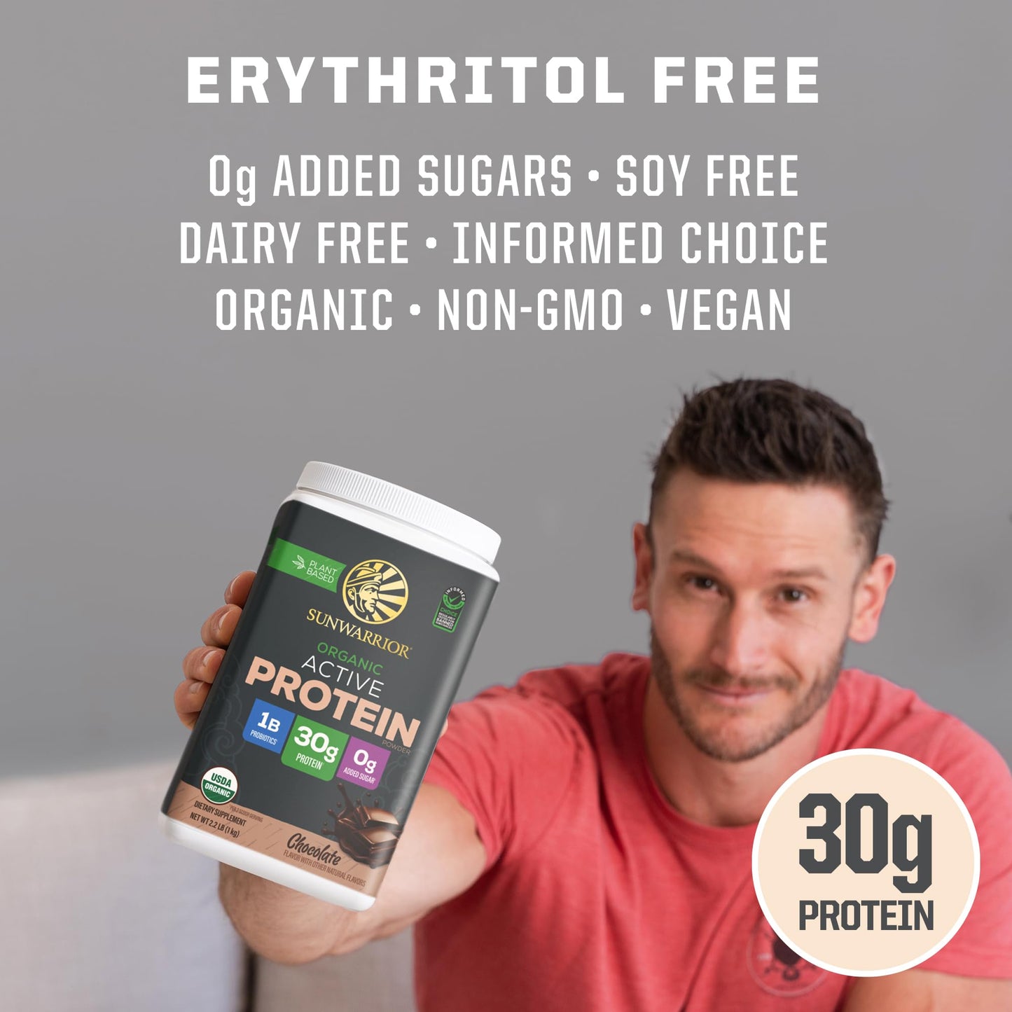 Sunwarrior Organic Plant Based Protein Powder | Vegan Organic Protein Powder with BCAA Amino Acids Plus Recovery Minerals & Botanicals | Non-GMO Soy Dairy & Gluten Free - Maple Wellness Supplements