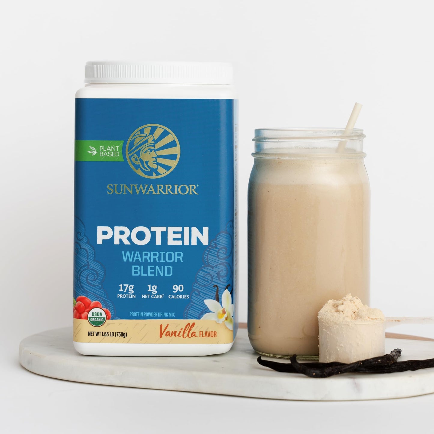 Sunwarrior Vegan Protein Powder Organic Plant-Based Protein | BCAA Amino Acids Hemp Seed Plant Protein | Soy Free Dairy Free Gluten Free Synthetic Free Non-GMO - Maple Wellness Supplements