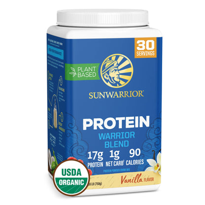 Sunwarrior Vegan Protein Powder Organic Plant-Based Protein | BCAA Amino Acids Hemp Seed Plant Protein | Soy Free Dairy Free Gluten Free Synthetic Free Non-GMO - Maple Wellness Supplements