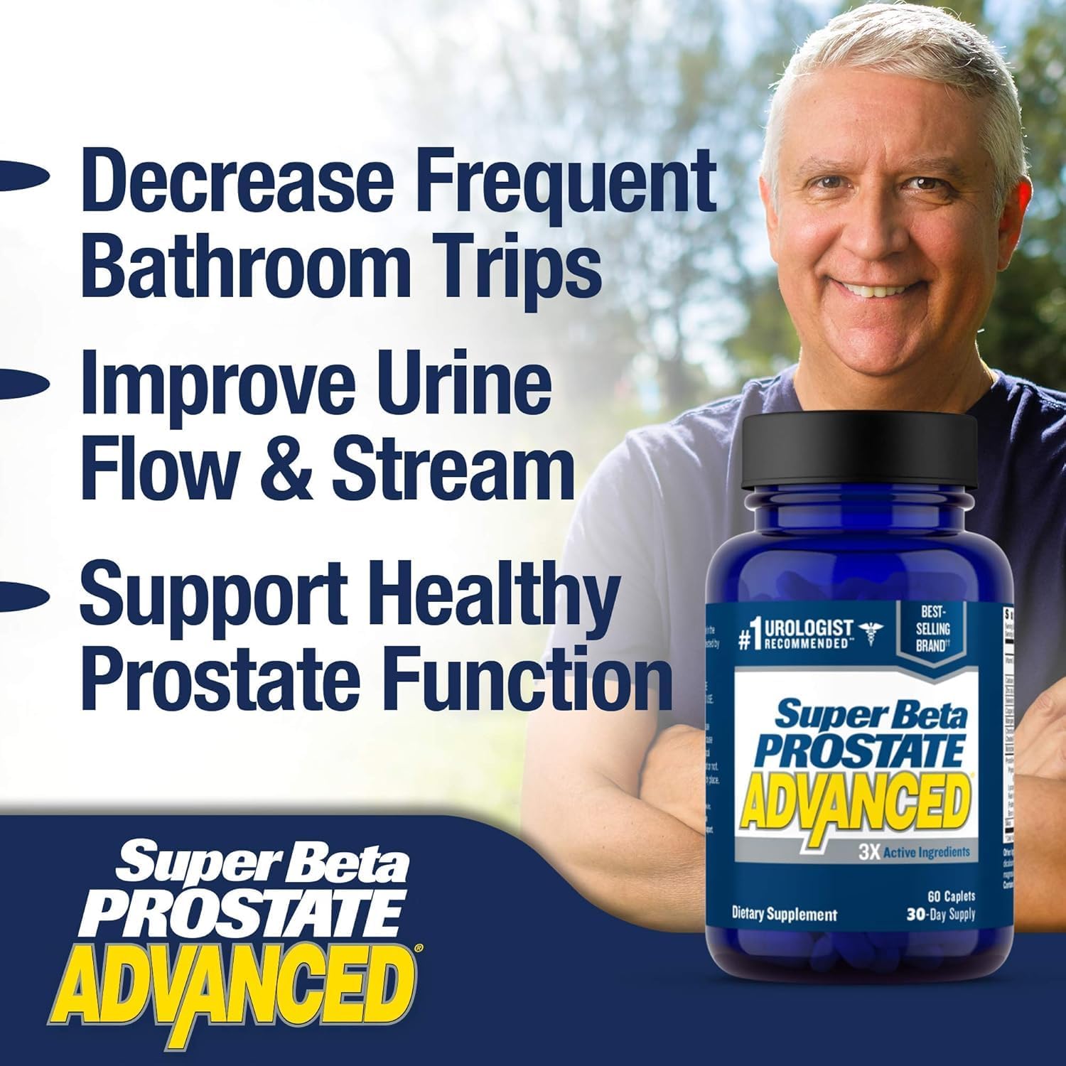 SUPER BETA PROSTATE Advanced – Promote Sleep, Support Bladder Emptying. Prostate Support Supplement for Men's Health with Beta Sitosterol - Maple Wellness Supplements