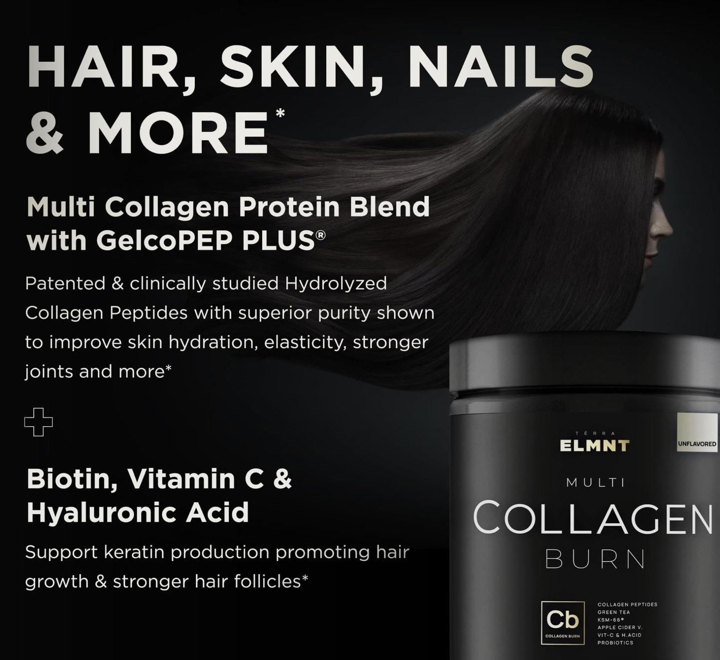 Super Collagen Powder for Women Weight Loss + Beauty w. Probiotics, Hyaluronic Acid, ACV, KSM-66, Biotin - Premium Multi Collagen Peptides Protein Supplement - Maple Wellness Supplements
