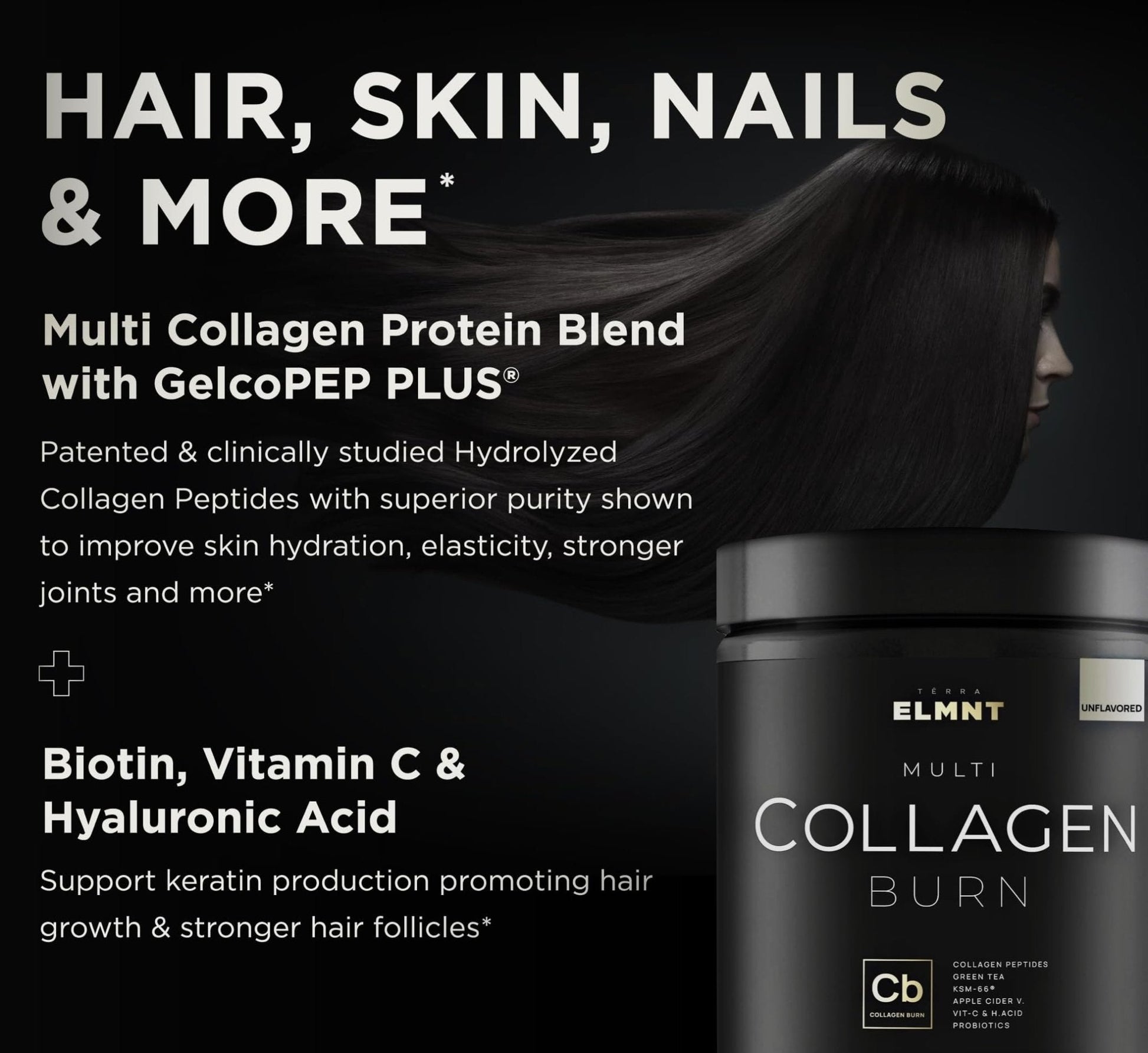 Super Collagen Powder for Women Weight Loss + Beauty w. Probiotics, Hyaluronic Acid, ACV, KSM-66, Biotin - Premium Multi Collagen Peptides Protein Supplement - Maple Wellness Supplements