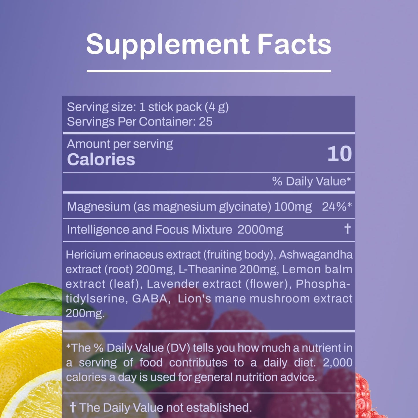 Super Cortisol Drink – Calm Magnesium Powder, L-Theanine, Lion’s Mane & Ashwagandha | Relaxation, Focus & Stress Balance for Women | Sugar-Free, On-The-Go | Red Raspberry Flavor, 25 Servings - Maple Wellness Supplements