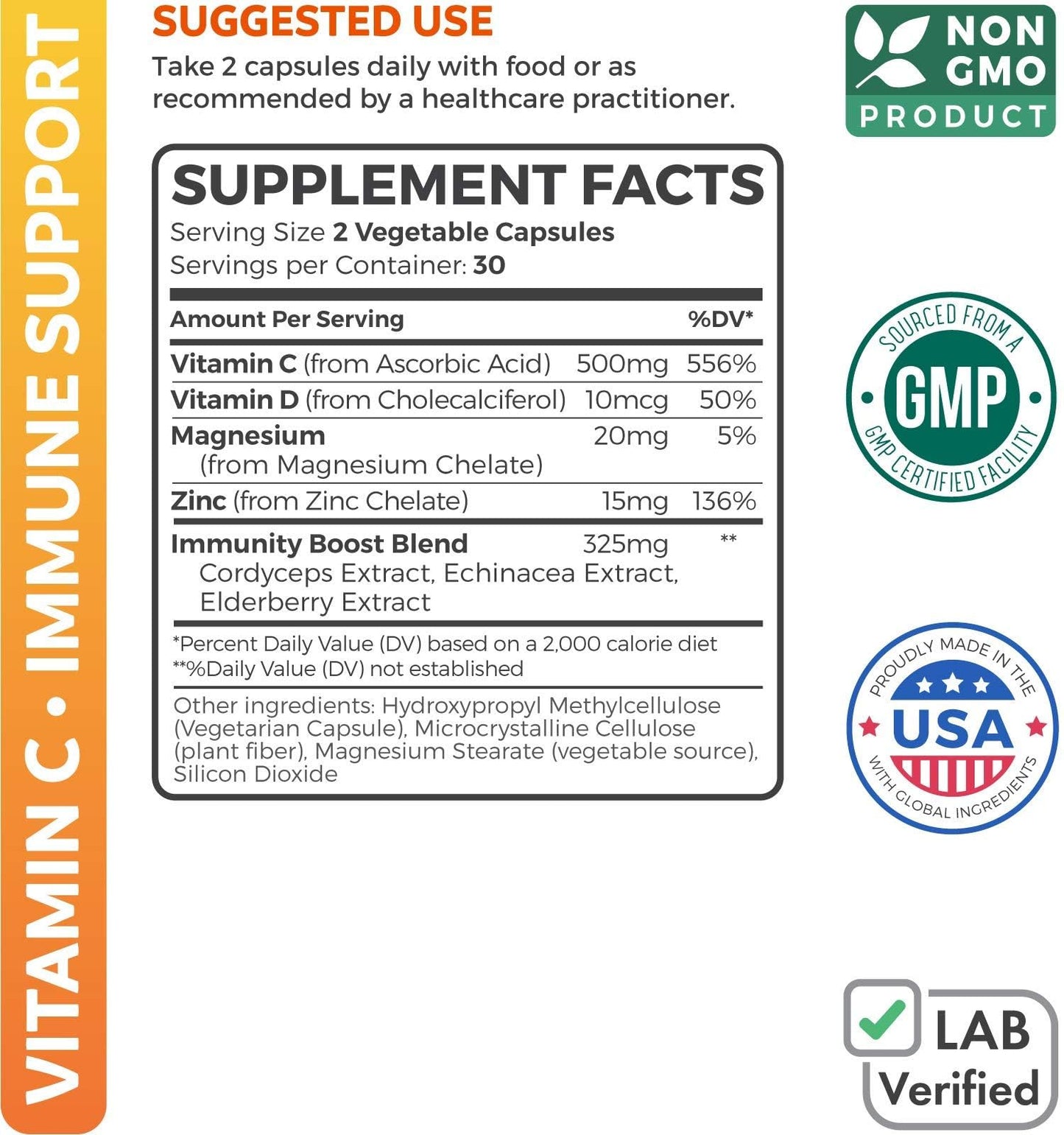 Super Greens & Vitamin C (1-Month Supply) Greens & C Synergy Bundle of Organic Super Greens Powder - Complete Superfood (60 Capsules) & & Vitamin C Immune Support (60 Vegetarian Caps)(Non-GMO) - Maple Wellness Supplements