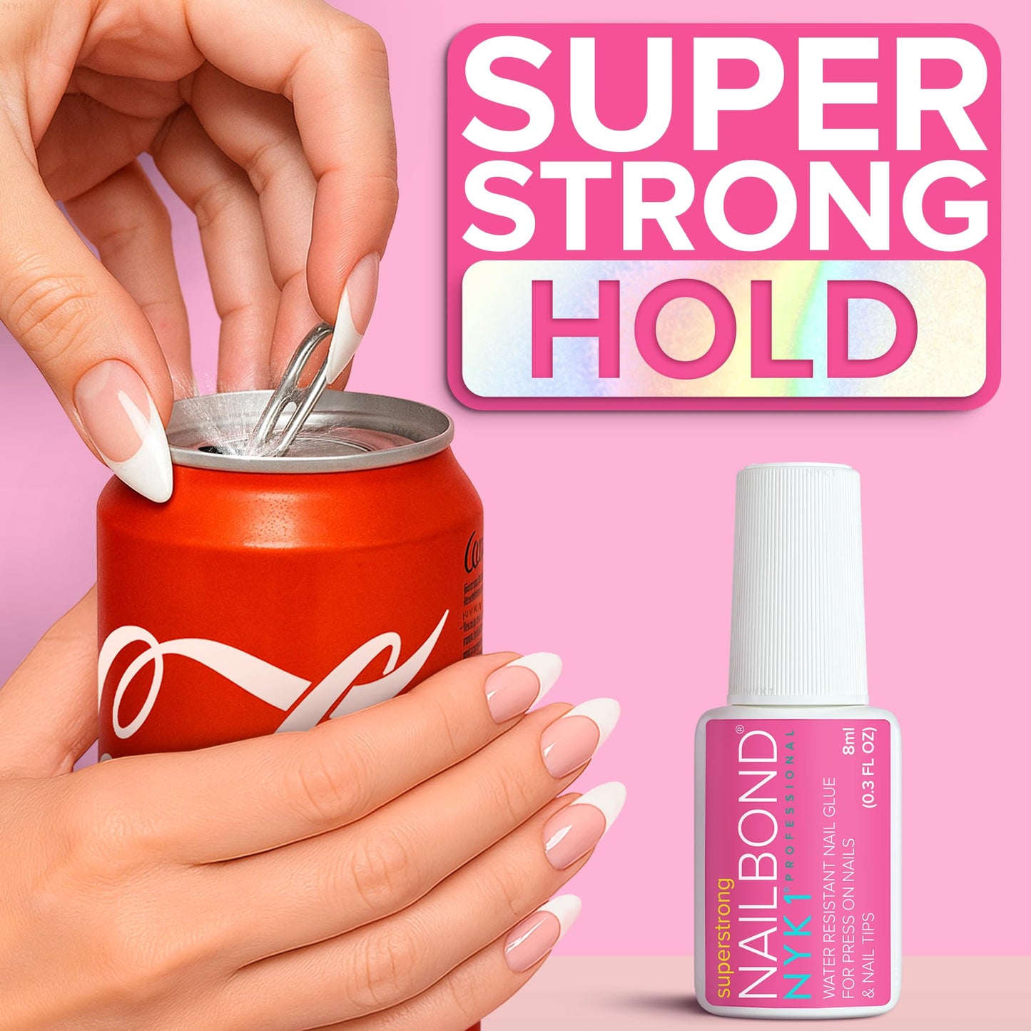 Super Strong Nail Glue for Press On Nails, Nail Tips & Acrylic Nails (8ml) NYK1 NailBond Brush - Maple Wellness Supplements