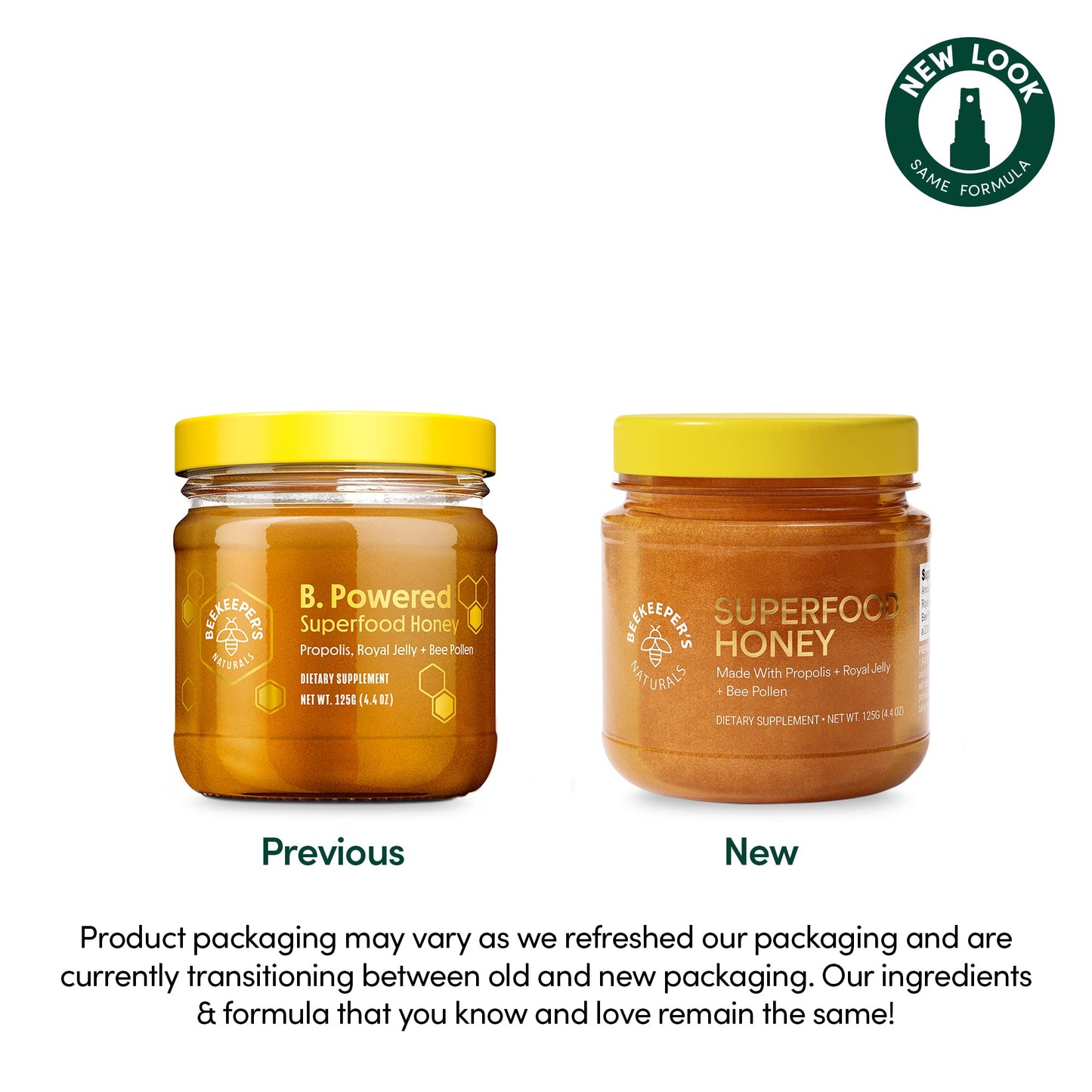 Superfood Honey by Beekeeper's Naturals - Bee Pollen, Royal Jelly, Propolis, Honey - Natural Energy, Immune Support - Maple Wellness Supplements