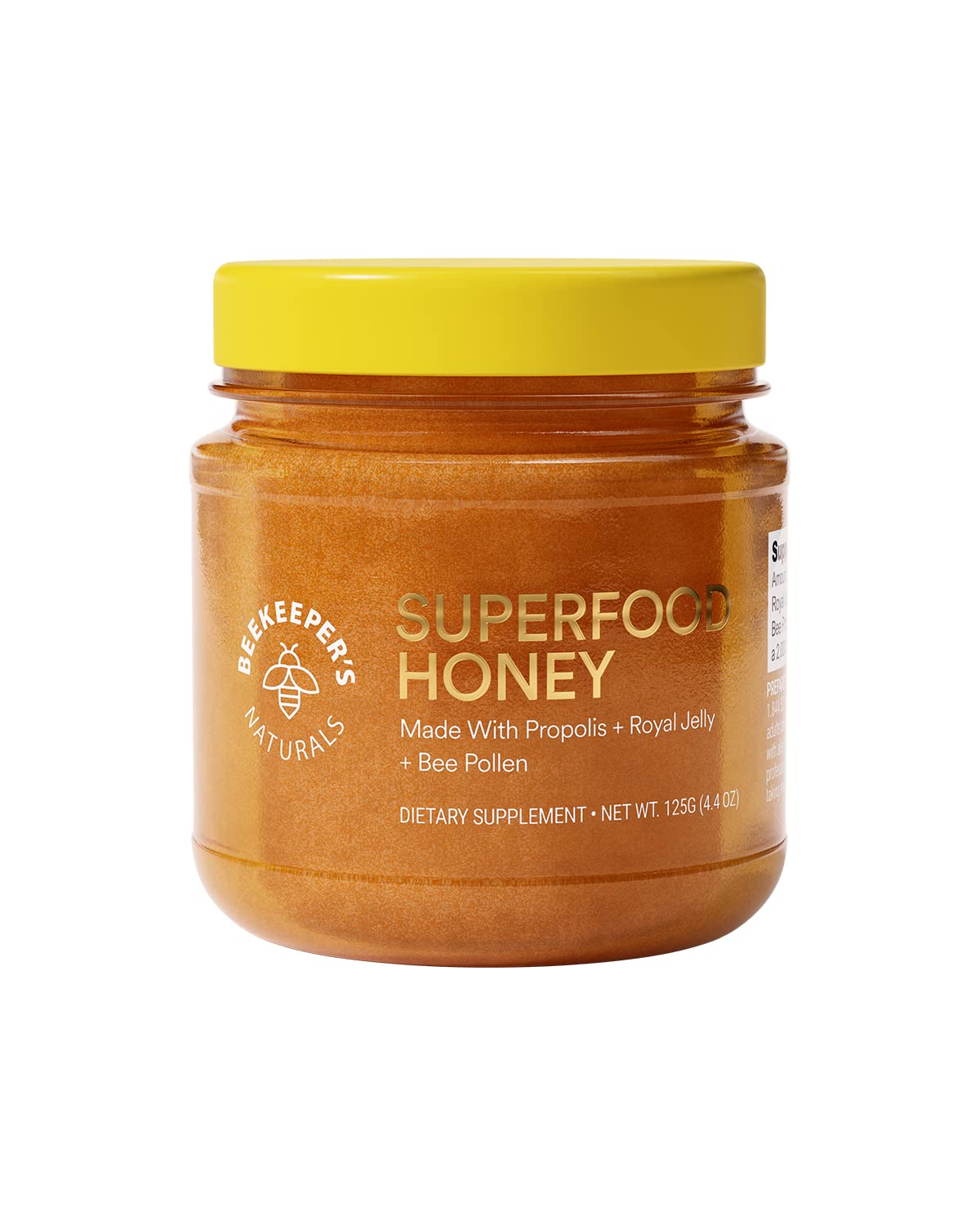 Superfood Honey by Beekeeper's Naturals - Bee Pollen, Royal Jelly, Propolis, Honey - Natural Energy, Immune Support - Maple Wellness Supplements