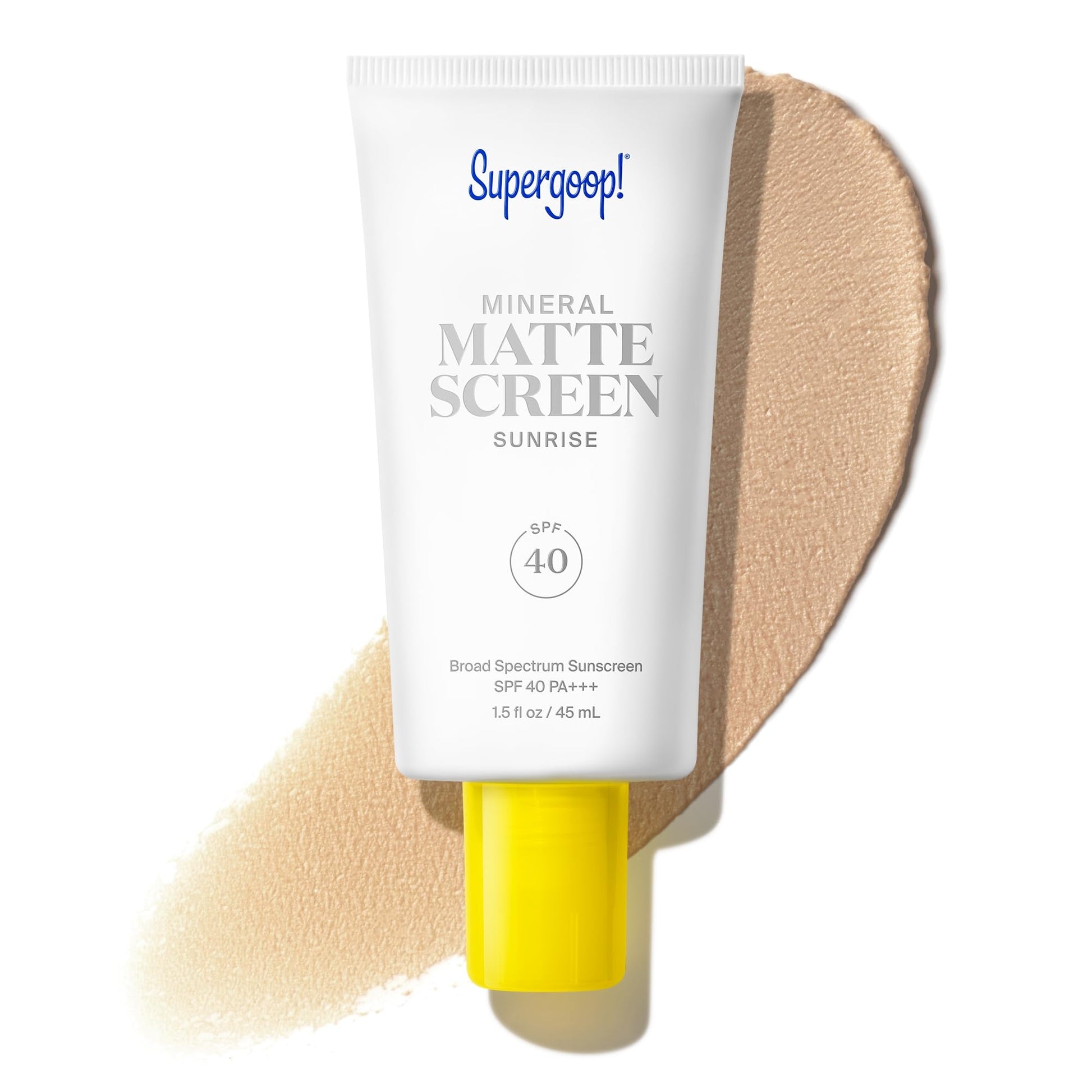 Supergoop! Mineral Mattescreen (SPF 40) - 45 mL - Mineral, Oil-Free Broad Spectrum Sunscreen - Smooths Skin’s Appearance - Maple Wellness Supplements