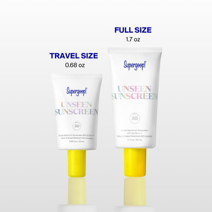 Supergoop! Unseen Sunscreen - SPF 50 - Clear & Invisible Face Sunscreen + Broad Spectrum + Makeup-Gripping Primer - Maple Wellness Supplements