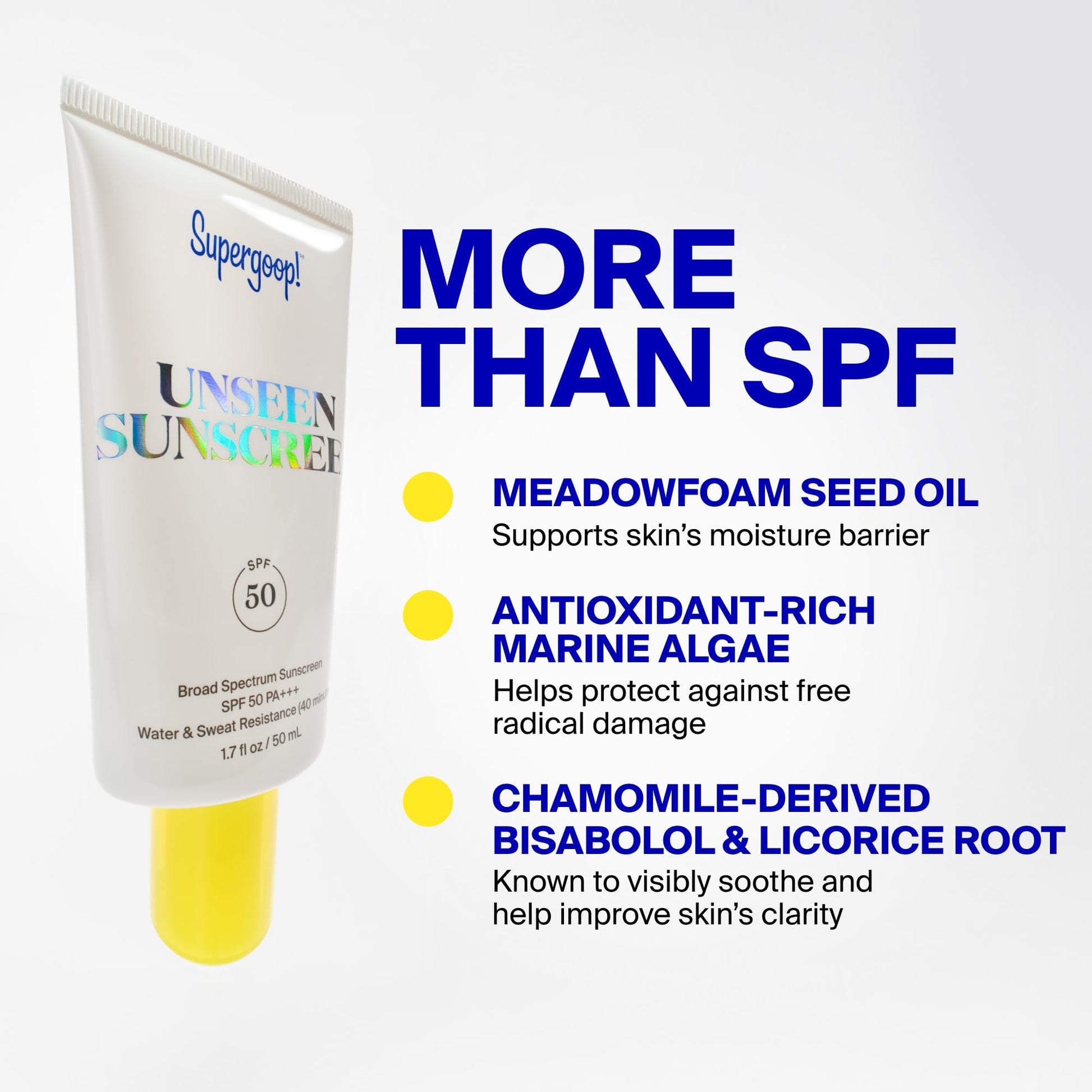 Supergoop! Unseen Sunscreen - SPF 50 - Clear & Invisible Face Sunscreen + Broad Spectrum + Makeup-Gripping Primer - Maple Wellness Supplements
