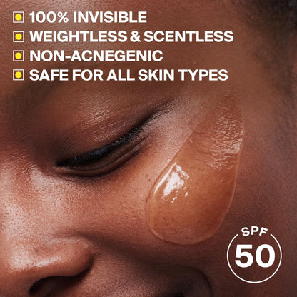 Supergoop! Unseen Sunscreen - SPF 50 - Clear & Invisible Face Sunscreen + Broad Spectrum + Makeup-Gripping Primer - Maple Wellness Supplements