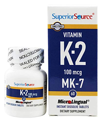 Superior Source Vitamin K2 MK-7 (Menaquinone-7), 100 mcg, Quick Dissolve MicroLignual - Maple Wellness Supplements