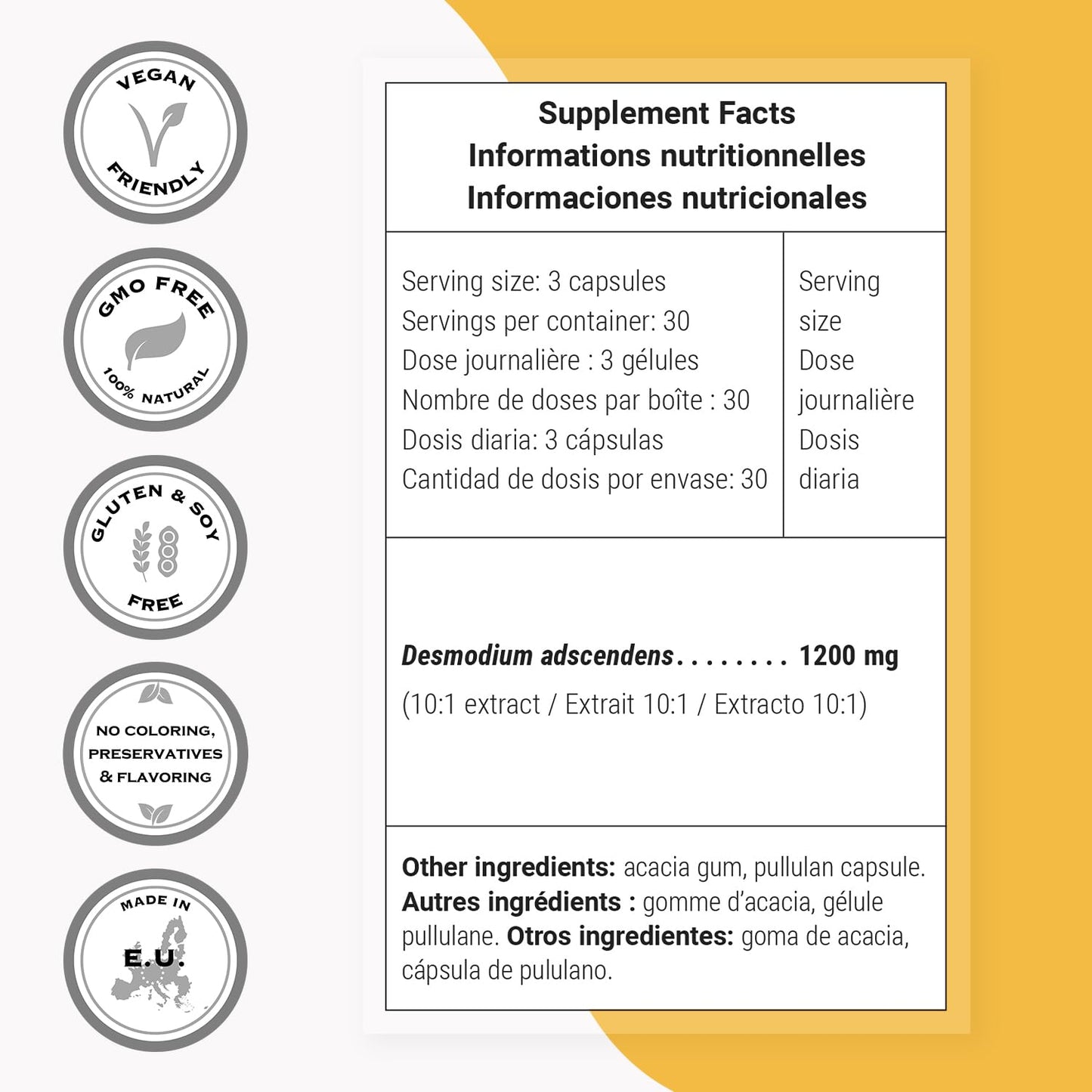 Supersmart - Desmo Forte ™ - Liver Support Supplement - 1:2 Liquid Extract of Desmodium Asdscendens | Non-GMO & Gluten Free - 250 ml - Maple Wellness Supplements