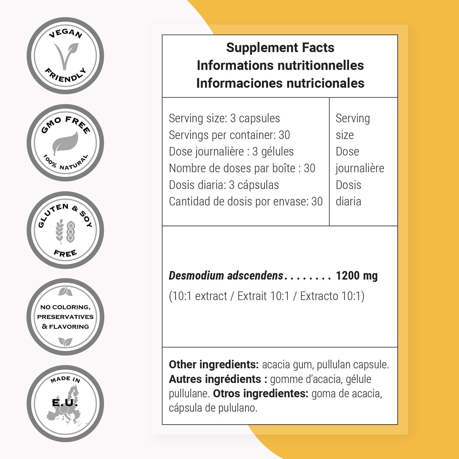 Supersmart - Desmo Forte ™ - Liver Support Supplement - 1:2 Liquid Extract of Desmodium Asdscendens | Non-GMO & Gluten Free - 250 ml - Maple Wellness Supplements