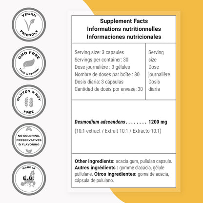Supersmart - Desmo Forte ™ - Liver Support Supplement - 1:2 Liquid Extract of Desmodium Asdscendens | Non-GMO & Gluten Free - 250 ml - Maple Wellness Supplements