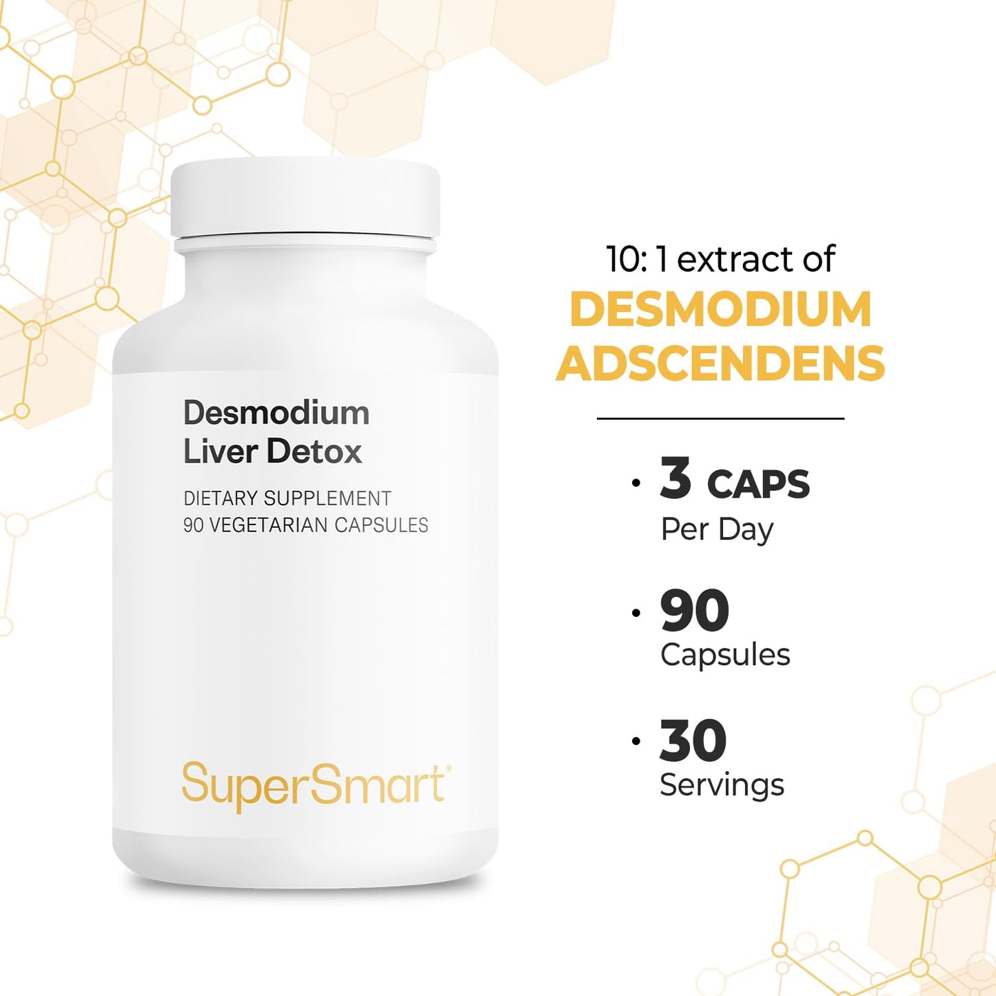 Supersmart - Desmo Forte ™ - Liver Support Supplement - 1:2 Liquid Extract of Desmodium Asdscendens | Non-GMO & Gluten Free - 250 ml - Maple Wellness Supplements