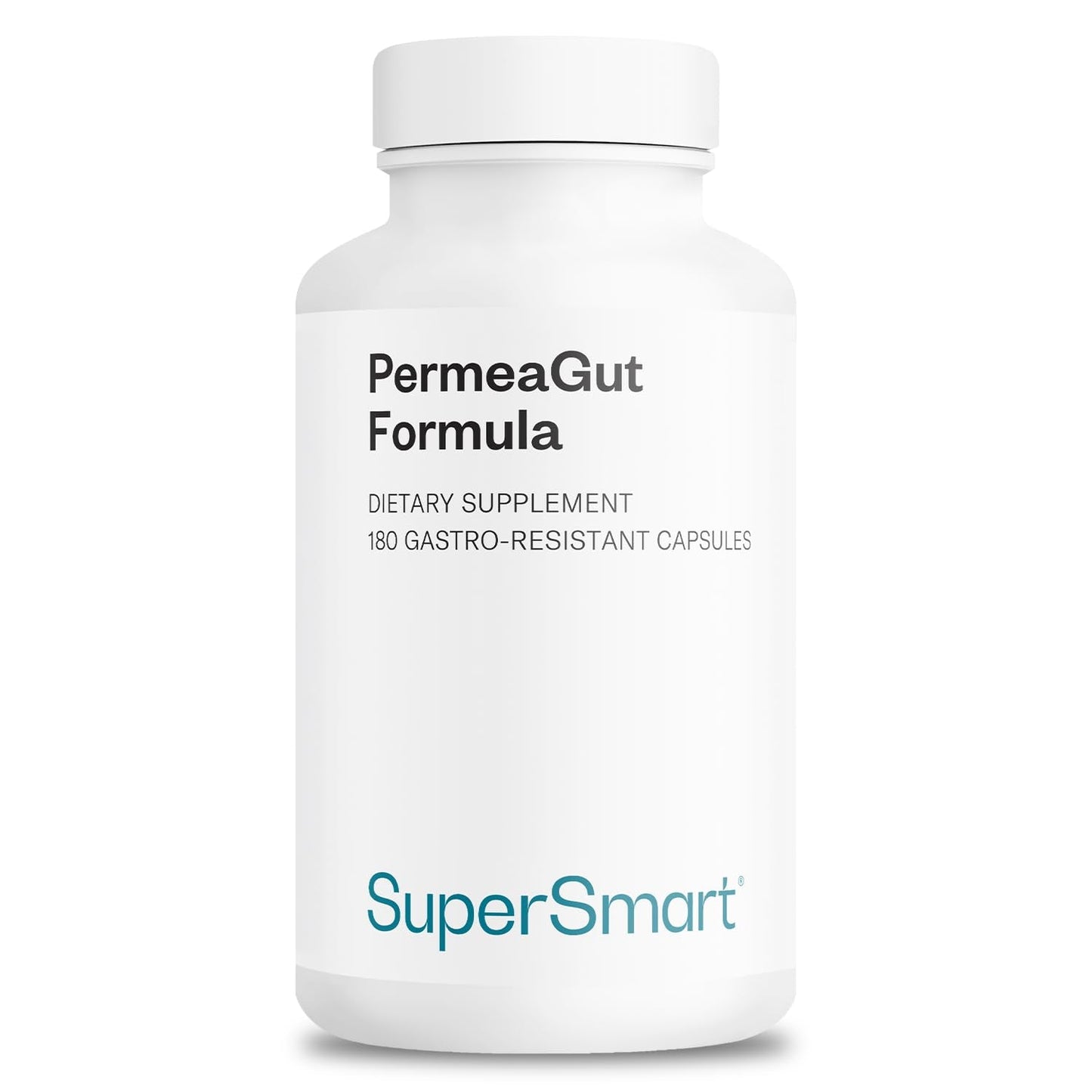 Supersmart PermeaGut Formula (High Potency) - with L-Glutamine, ButiShield Calcium Butyrate, Zinc-L-Carnosine - Gut Barrier Support | Vegan & Gluten Free - 180 Gastro-Resistant Capsules - Maple Wellness Supplements