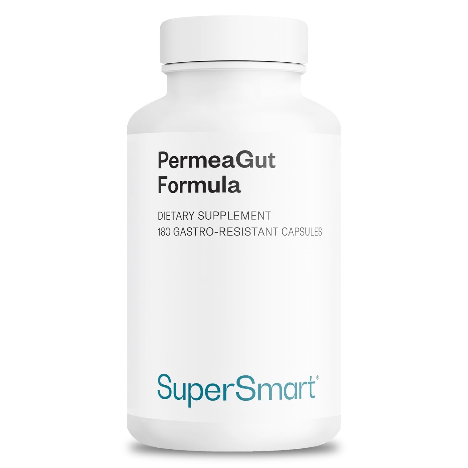 Supersmart PermeaGut Formula (High Potency) - with L-Glutamine, ButiShield Calcium Butyrate, Zinc-L-Carnosine - Gut Barrier Support | Vegan & Gluten Free - 180 Gastro-Resistant Capsules - Maple Wellness Supplements