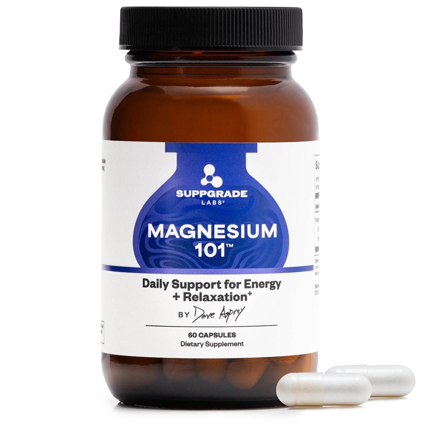 Suppgrade Labs Magnesium 101 by Dave Asprey | Daily Support for Sleep, Metabolism, Relaxation, & Heart Health | 300 mg Chelated Magnesium Bisglycinate | High Absorption Magnesium | 30 Day Supply - Maple Wellness Supplements